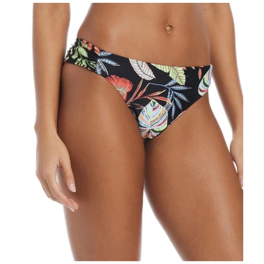 Bar III Women's Swept Away Side-Tab Hipster‎ Bikini Bottom Size XL